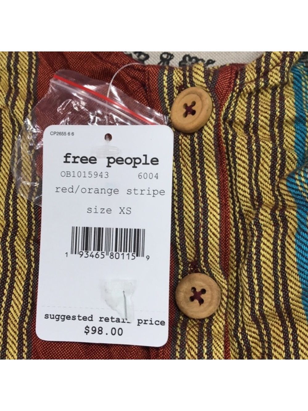 Free People Women's Striped Button Down Romper - Picture 5 of 7